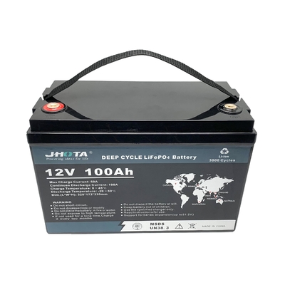 Batería impermeable de la batería de litio de rv Motorhome 12.8V 100AH LiFePO4 con BMS